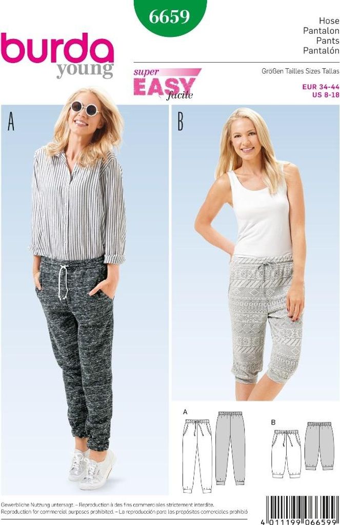 Burda Schnittmuster Nr. 6659 "Relax-Hosen"