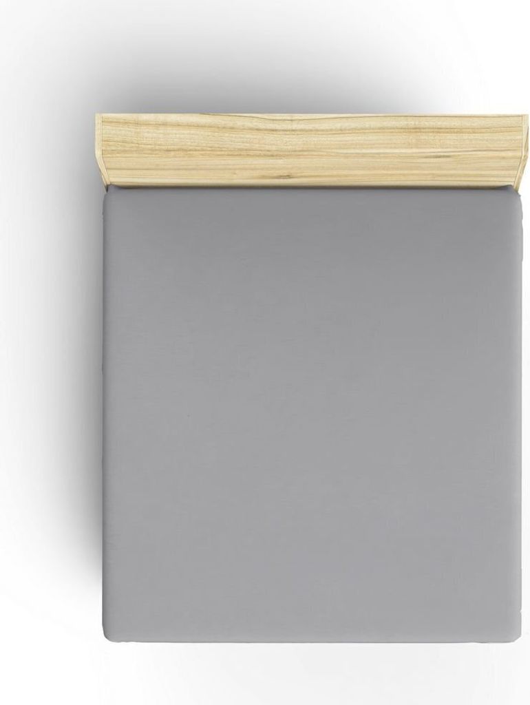 L'Essentiel Linge de Maison, Grey, Ranforce Double XL Spannbettlaken (FR) (IT) (ES) (DE), 100% BAUMWOLLE, Grau, 140 x 200 + 30 cm