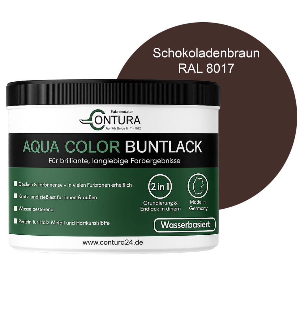 Contura 250ml. Buntlack Lackfarbe Lack Außen Innen Holz Produktbild 