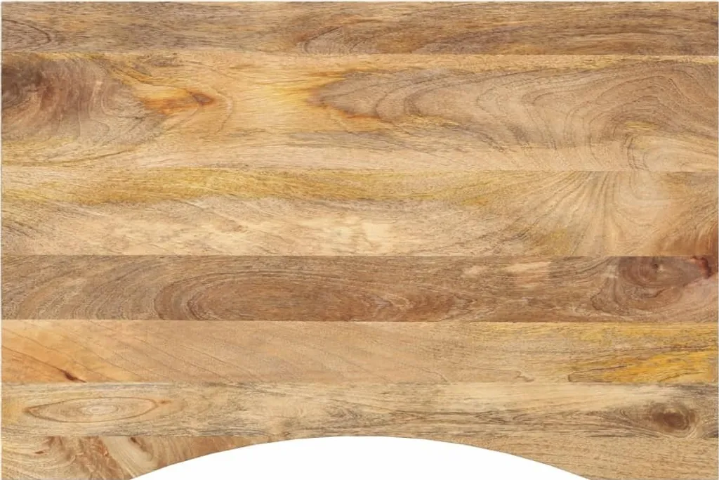 Top Scrivania Mango 80x60 cm con Vano | Design Organico Massello 2,5cm