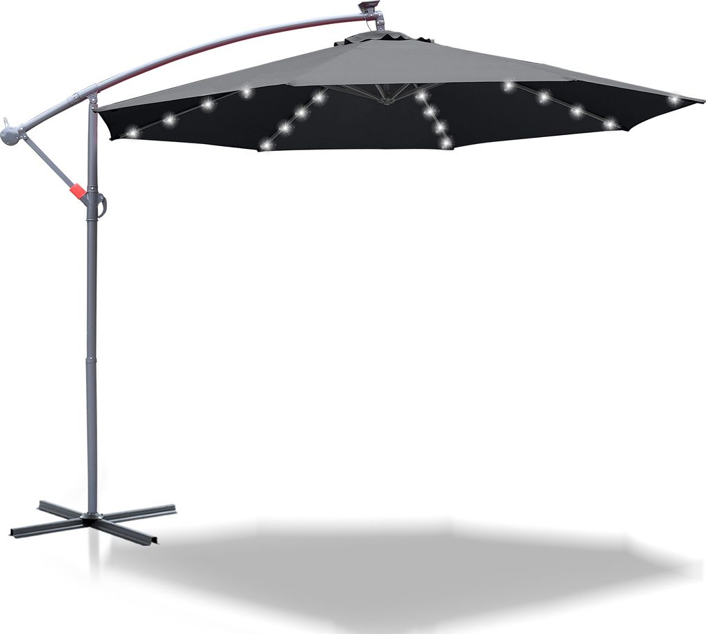 Parasol avec éclairage LED Parasol déporté 350 cm Parasol Image du produit 
