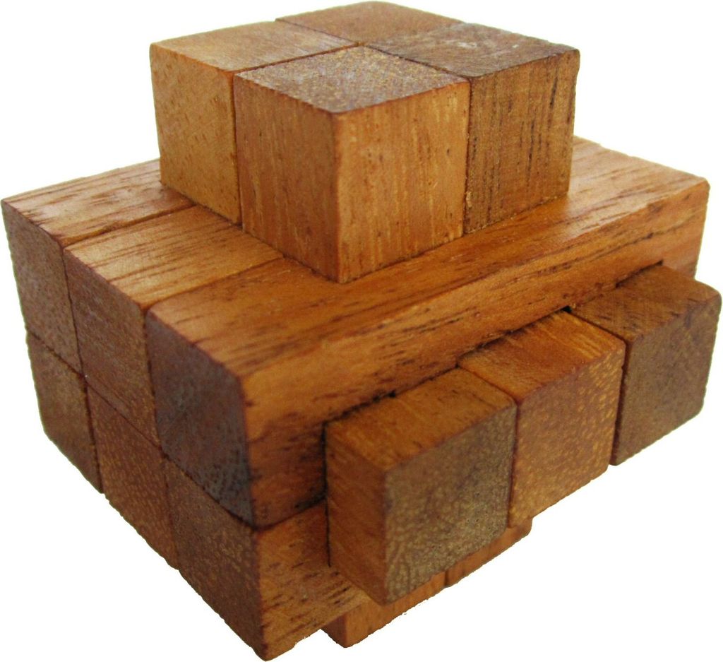 Notched - 3D Puzzle - Knobelspiel aus Holz mit 13 Einzelteilen