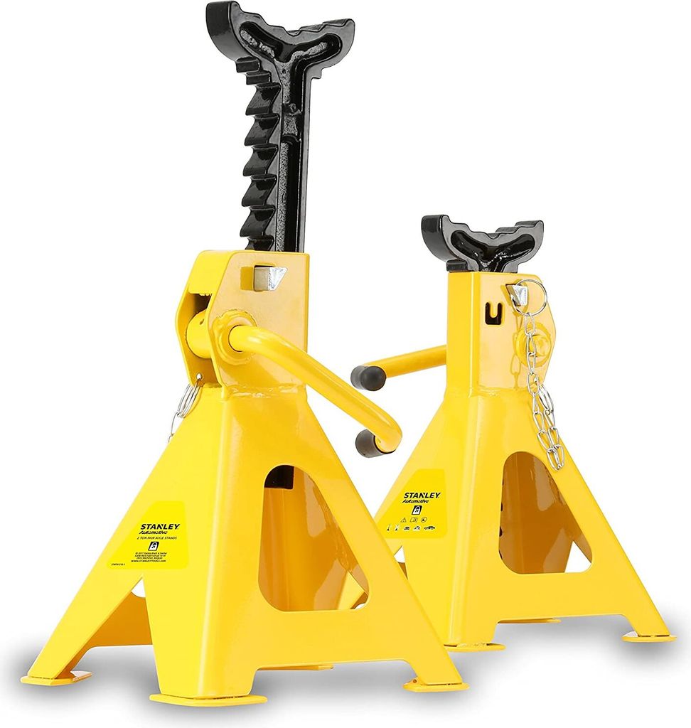 Stanley Auto-Trolley-Set Unterstellböcke, 2 Tonnen Tragfähigkeit, Höhe 278-430 mm