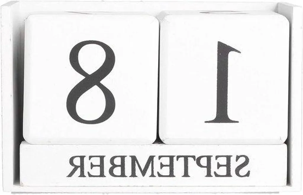 Calendrier bois vintage pour bureau - Décoration et affichage de date