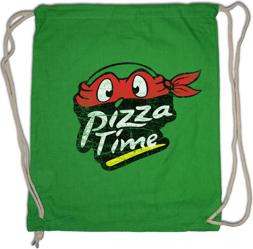 Urban Backwoods Mutant Pizza Time II, Turnbeutel, Farbe: Hellgrün