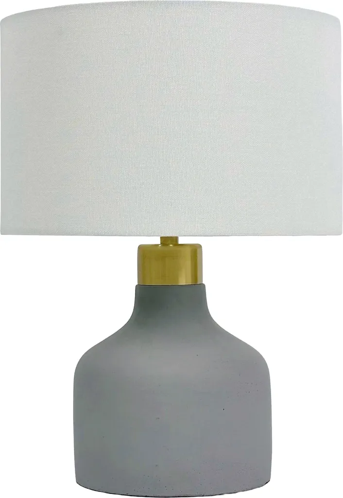 Lampe stable avec pied en béton, fini les luminaires qui tombent, E14