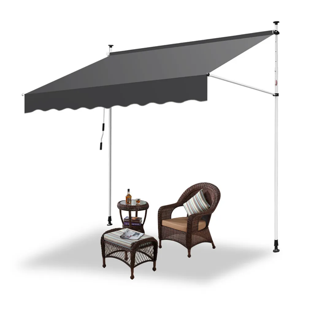 Jiubiaz Tenda Esterno 2.5m: Montaggio Facile, Ombra Subito Grigio