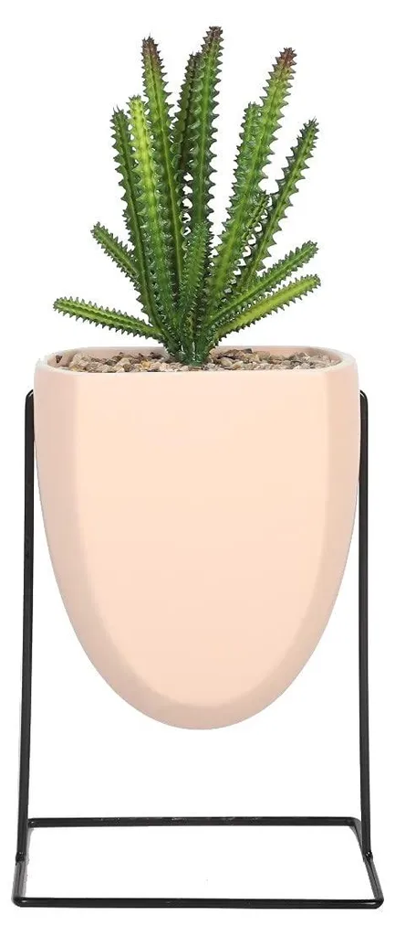Plante artificielle esthétique pot rose : décor végétal sans entretien