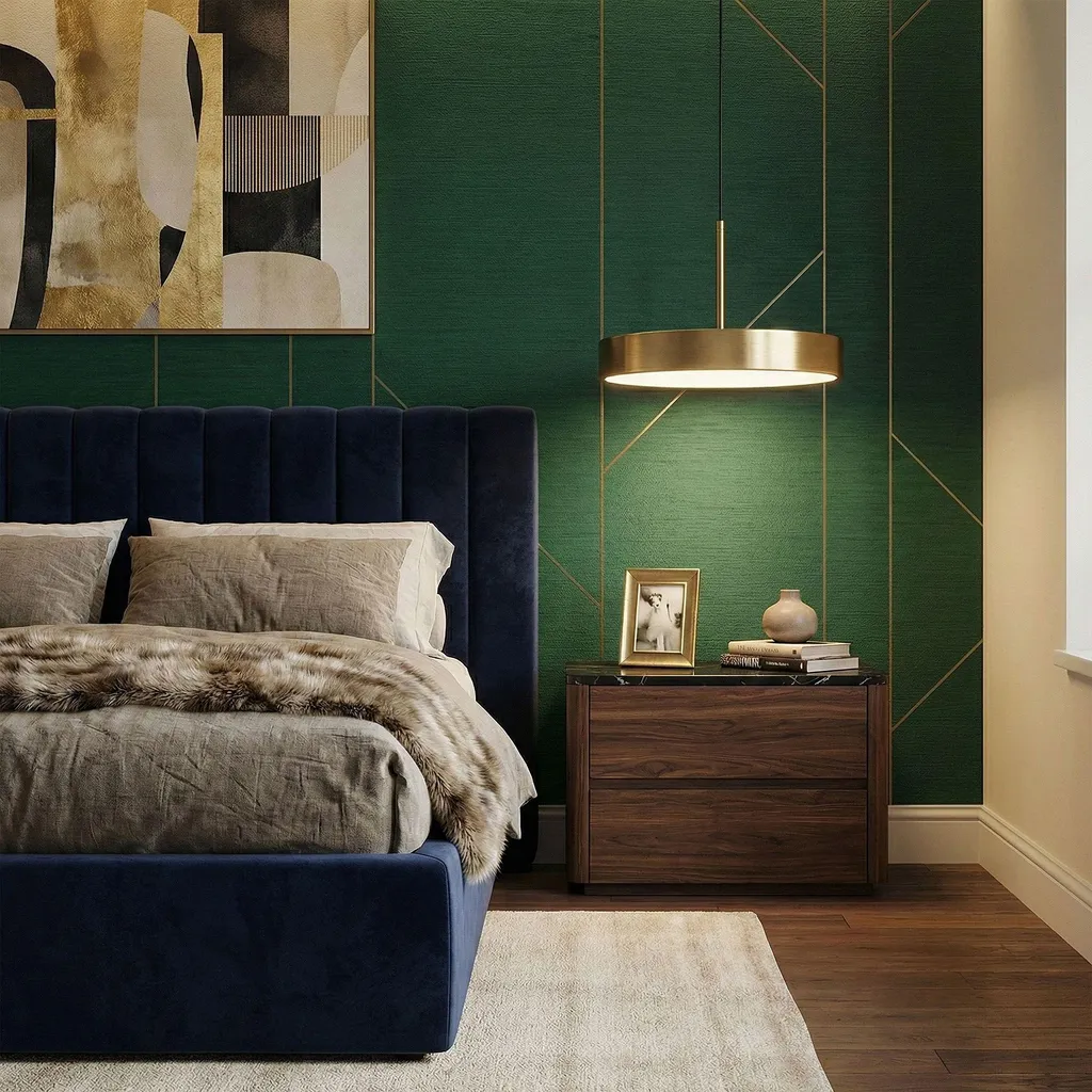 Lustre Suspendu LED Couleur Or Brossé au Design Épuré et Luxueux