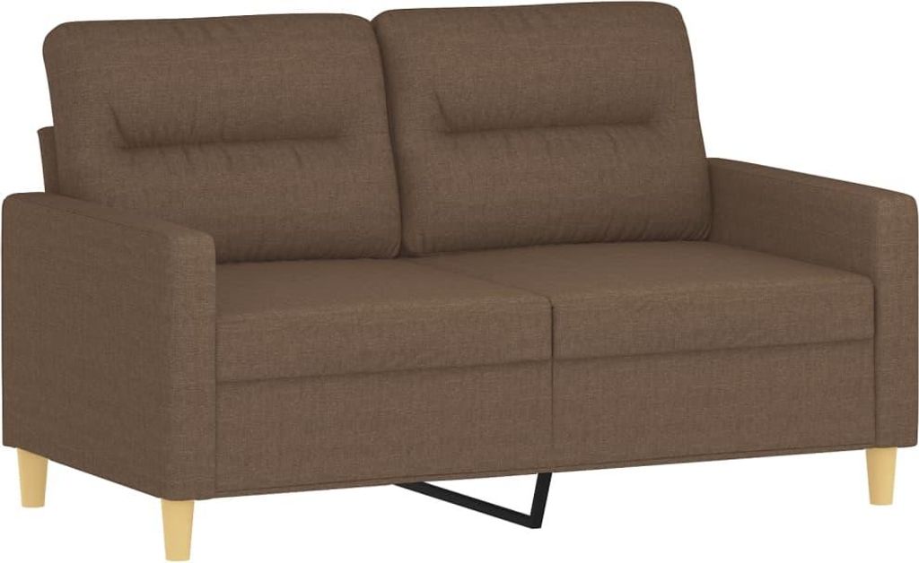 vidaXL 2-Sitzer-Sofa Braun 120 cm Stoff Produktbild 