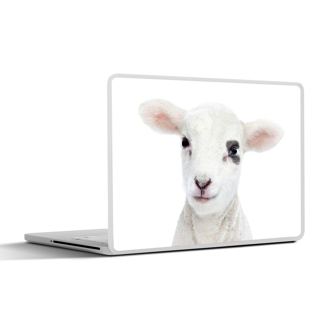 MuchoWow Laptop Aufkleber Sticker Cover Lamm - Weiß - Tiere - Natur 36.5x27.5 cm - Laptop-Sticker