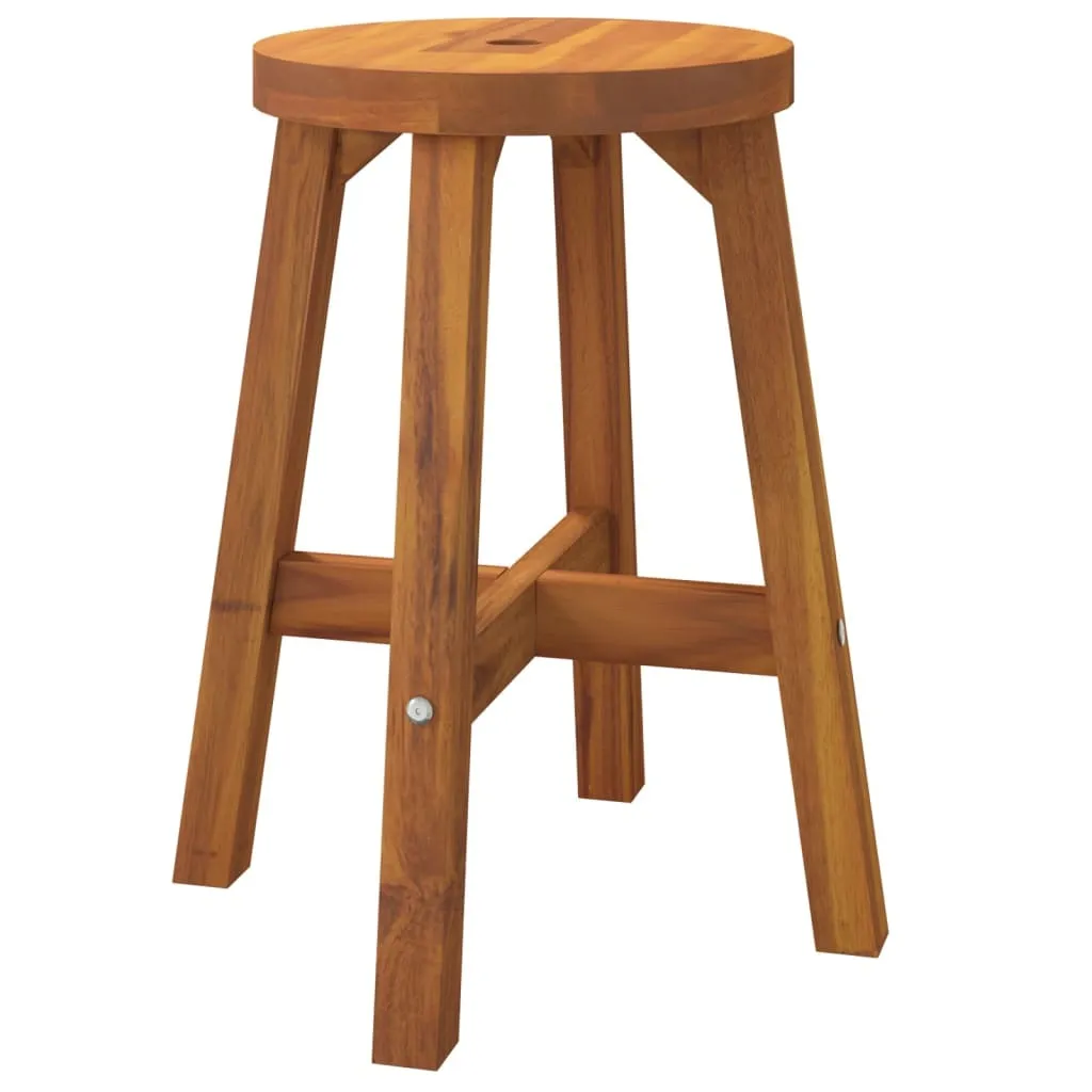 Tabouret en Acacia Massif Marron 38x38x45 cm - Finition Bois Artisanal