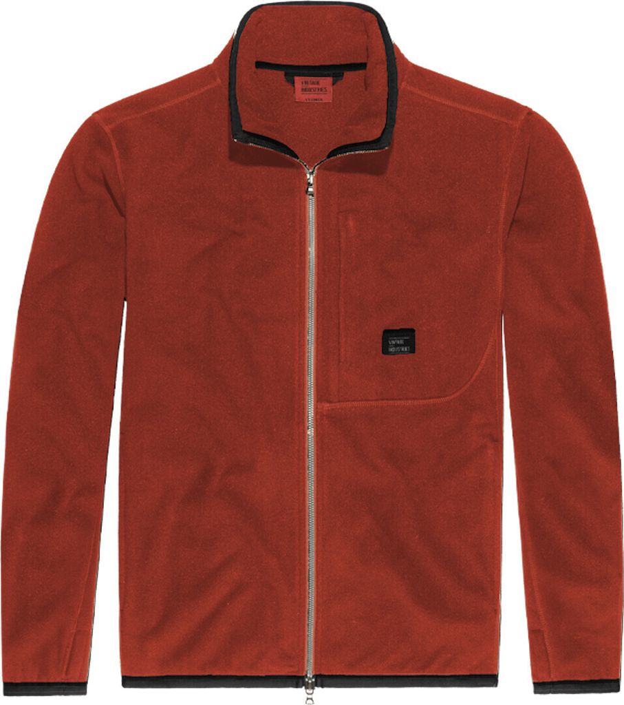 Vintage Industries Rock Fleece Jacke, dunkles orange, S