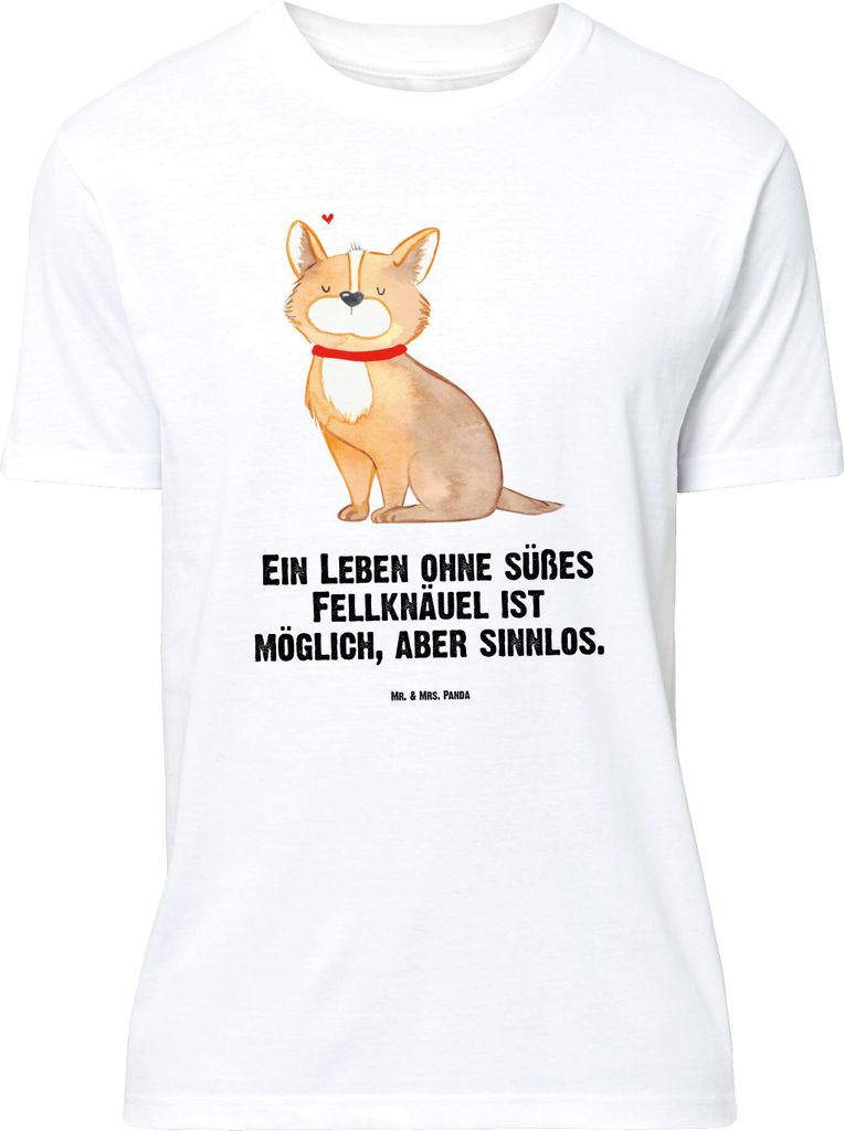 Mr. & Mrs. Panda Größe M T-Shirt Hund Glück - Weiß - Geschenk, mit Spruch, Herren, Liebe, Tshirt, glücklich, Herz, Shirt, Sprüche