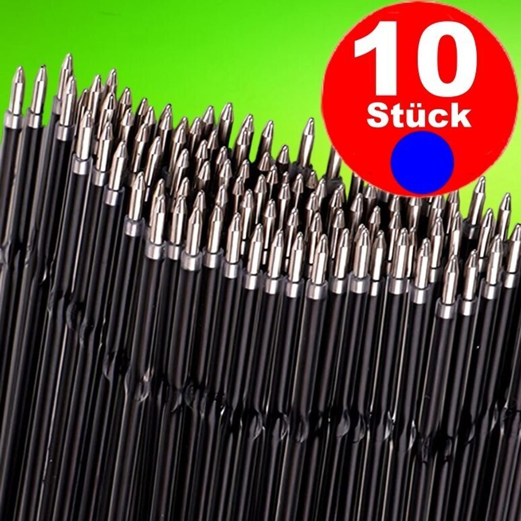 10x Kugelschreiberminen Set Mine Kugelschreiber Kuli blau Produktbild 