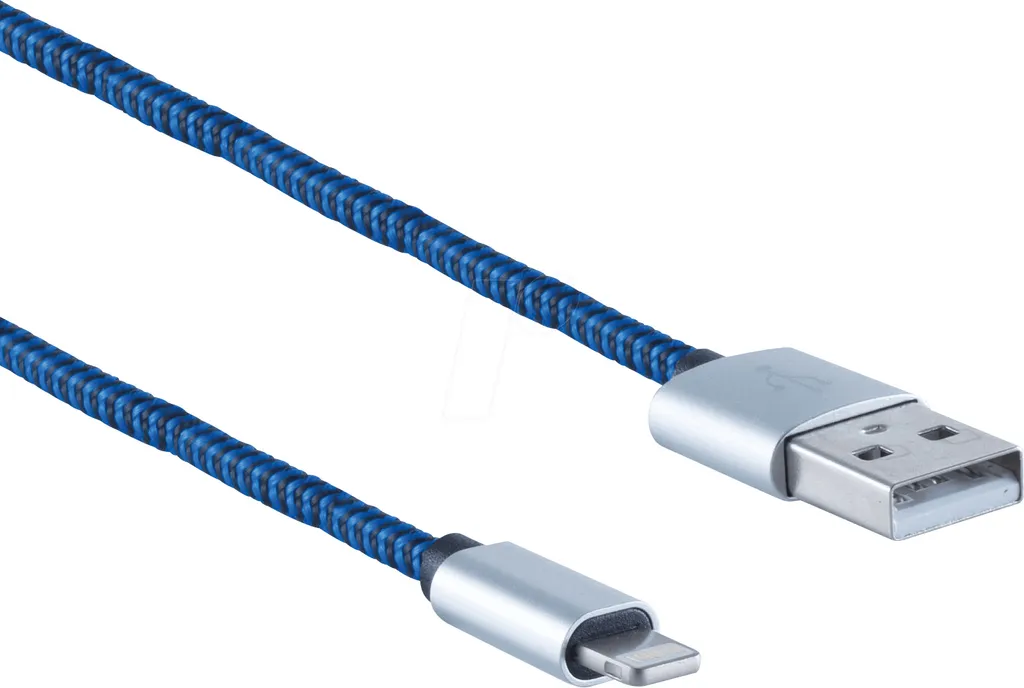 Câble Lightning 0,9 m Bleu shiverpeaks BS14-50019 ultra résistant