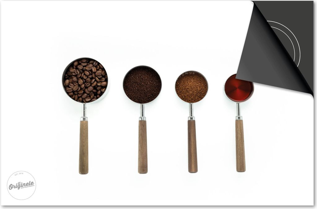Induktionsschutz 81x52 - abdeckplatte Induktion matt- Dietrix Kochfeldschutz- Exklusive - Kaffee und Schokolade - Kaffeelöffel