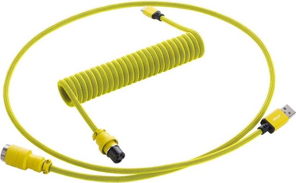 CableMod PRO Coiled Keyboard Cable USB-C zu USB Typ A - Gelb