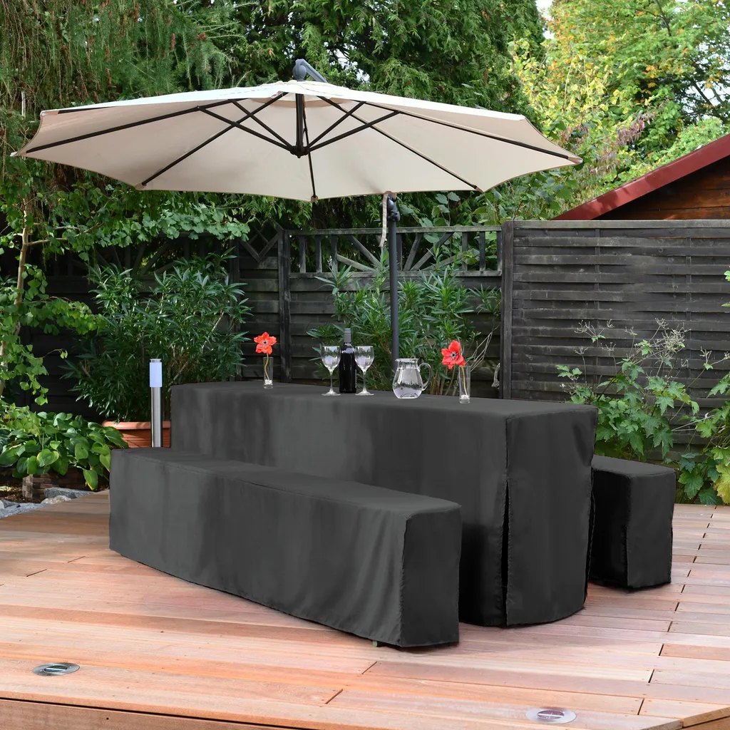 Housses Table de Brasserie 220x70cm Anthracite : Protège et Décore