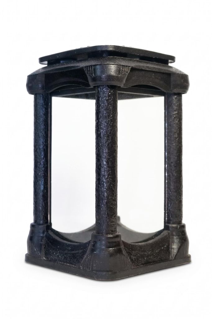 Lampe funéraire noire en résine, style Roma Image du produit 