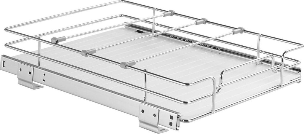 12"W x 17"D Pull Out Cabinet Organizer, Heavy Duty Slide Out Pantry Shelves, Chrome-Plated Steel Roll Out Drawers, Sliding Drawer Storage for Home,...