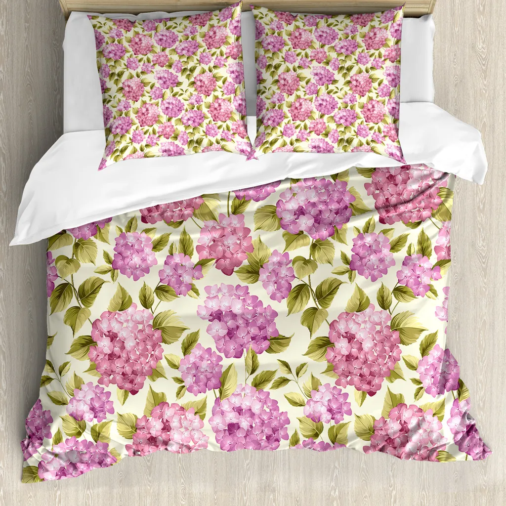 Linge de Lit Shabby Chic 200x200 Vert et Rose pour Chambre Romantique