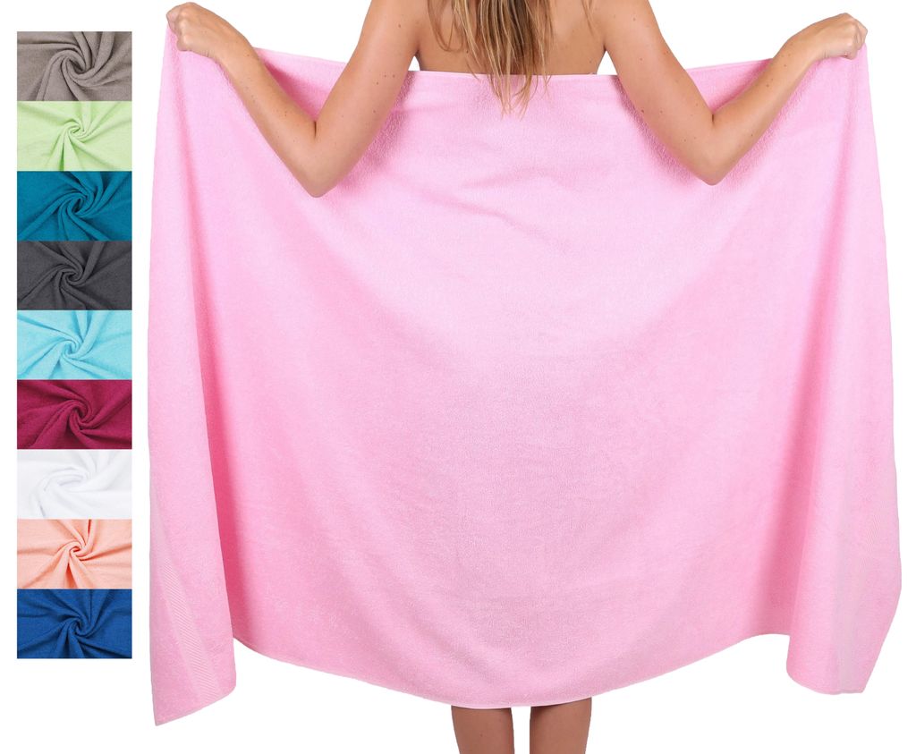 Betz XXL Badetuch 100 x 200 cm PALERMO Saunatuch 100% Baumwolle Farbe: rose