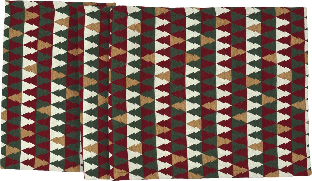 Sander - Tischläufer - Weihnachten -Jultree / Weihnachtsbaum 50 x 140 cm , Farbe: 01 - rot / grün