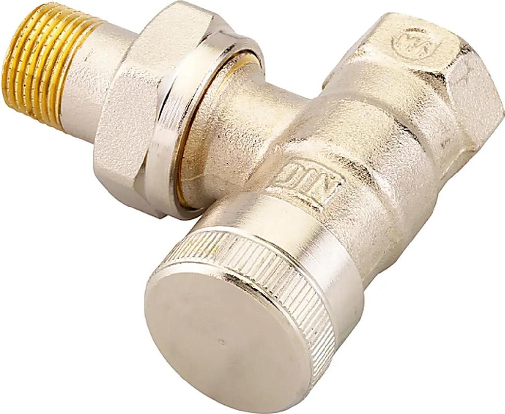 Danfoss Rücklaufverschraubung RLV 10 R 3/8, Eck, vernickelt, 1 Stk.