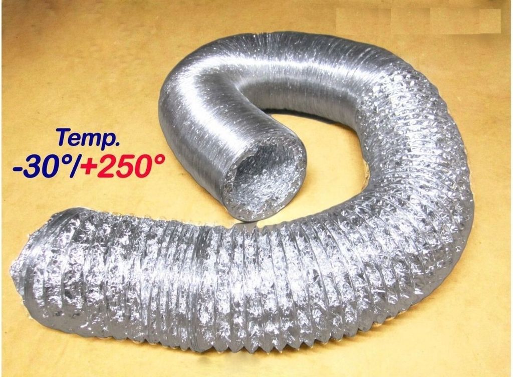 Flexibles Aluminiumrohr für Luftkanäle - 10 Meter - Durchmesser 80 mm