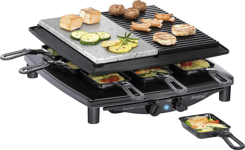 Raclette Steba RC 4 Plus avec Thermostat Réglable pour Cuisson Parfaite