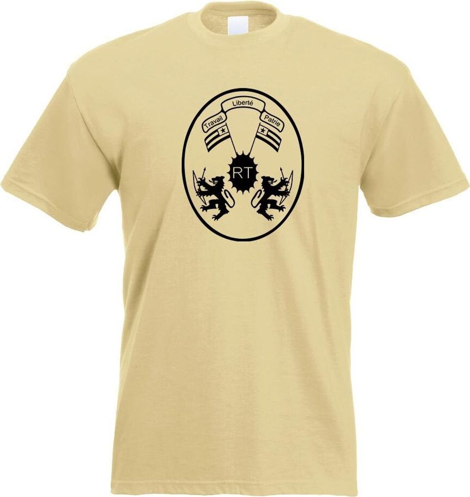 Kiwistar - T-Shirt - Khaki - Togo Wappen Motiv Bedruckt Funshirt Design Print - mit Motiv Bedruckt - Funshirt Design - Sport - Freizeit - Herren - XL