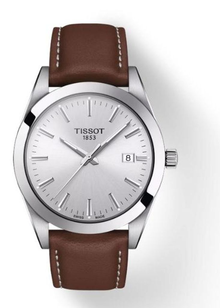 Tissot Gentleman 40 mm Quarzuhr mit silbernem Zifferblatt Produktbild 