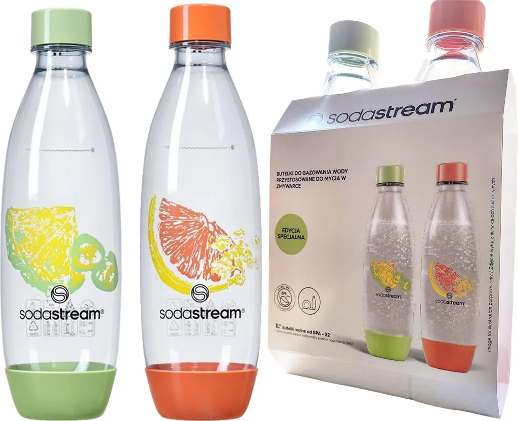 Bottiglie SodaStream 1L Dishwasher Safe Set Speciale Arancia Limone