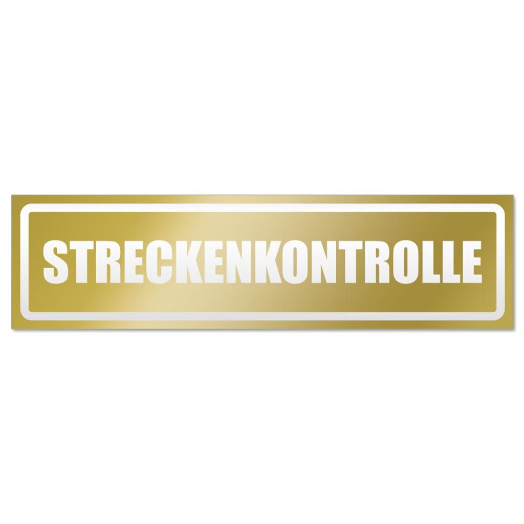 Streckenkontrolle invertiert Magnetschild Schild magnetisch