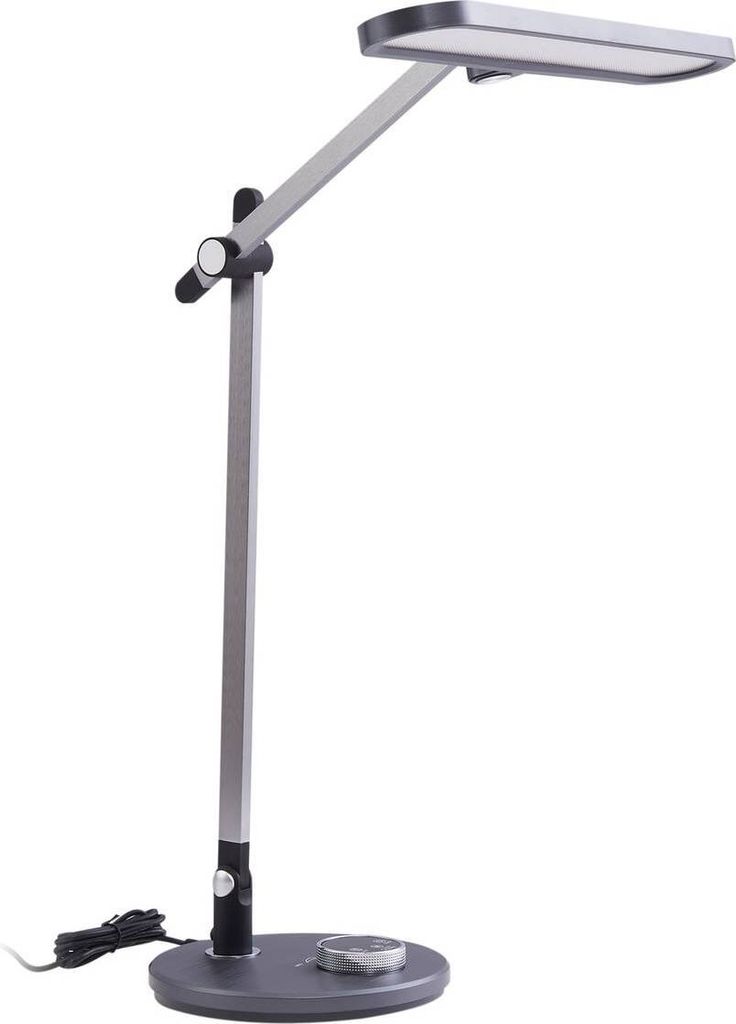 Lindby LED-Tischleuchte Elvir, grau, Alu, Höhe 53cm, CCT Produktbild 