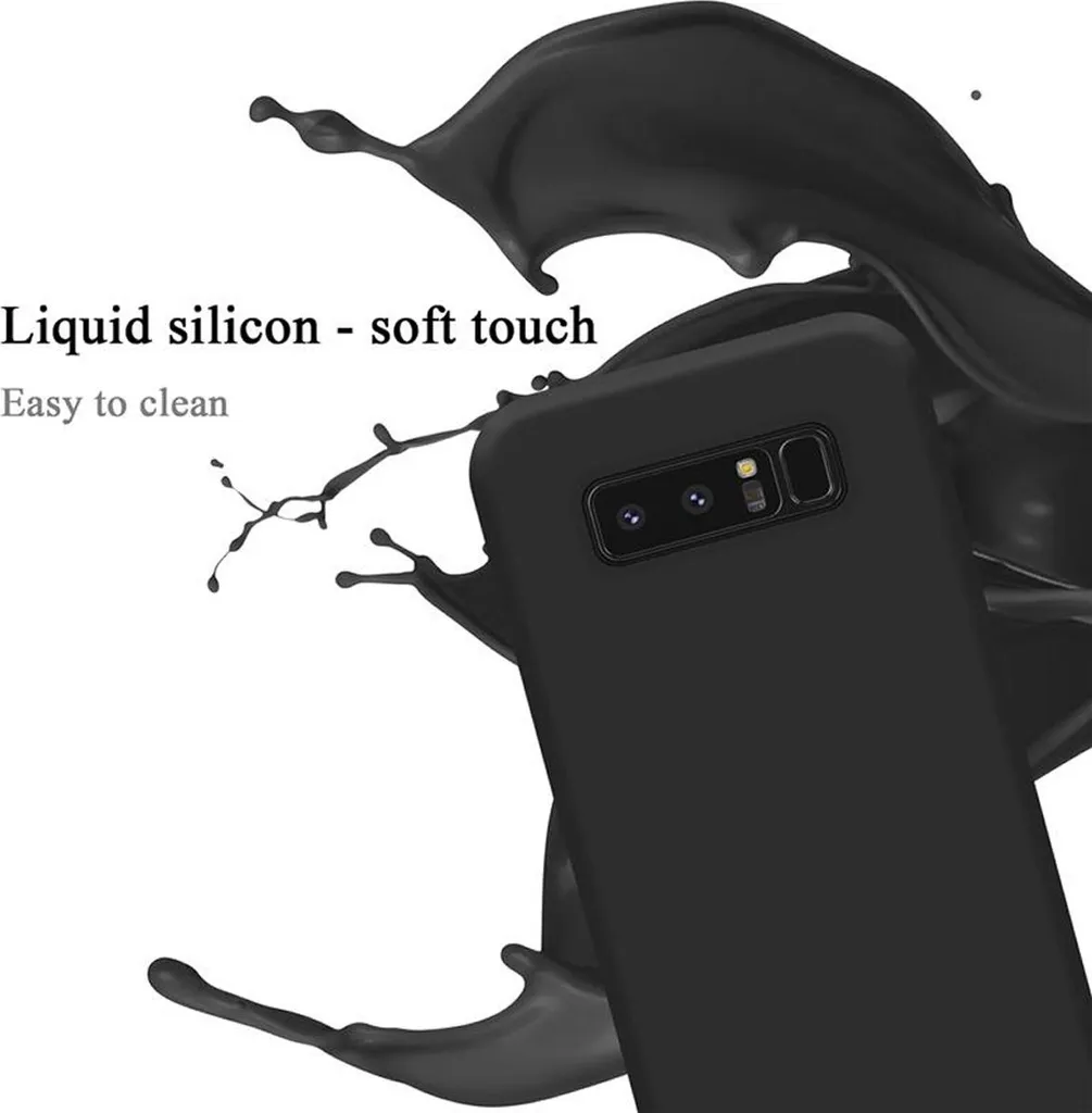 Cadorabo custodia protettiva per Samsung Galaxy NOTE 8 custodia in nero telefono cellulare Custodia Cover TPU Etui