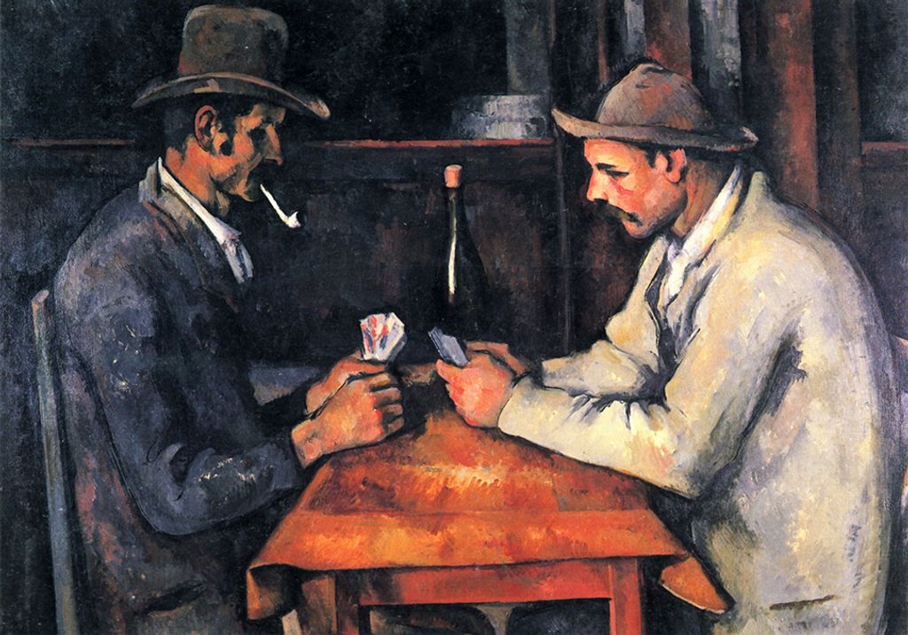 Legendarte - Kunstdruck auf Leinwand - Die Kartenspieler Paul Cézanne - Wanddeko, Canvas cm. 50x70
