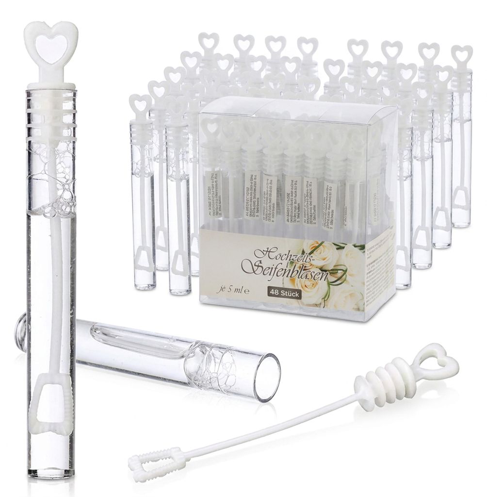Seifenblasen Hochzeit 'Wedding Bubbles' 48er Set Produktbild 