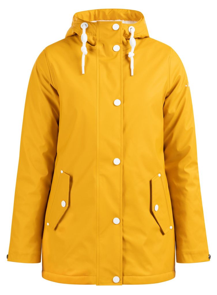 CALEY  Damen Regenjacke mit Webpelzfutter - Senf, L Produktbild 