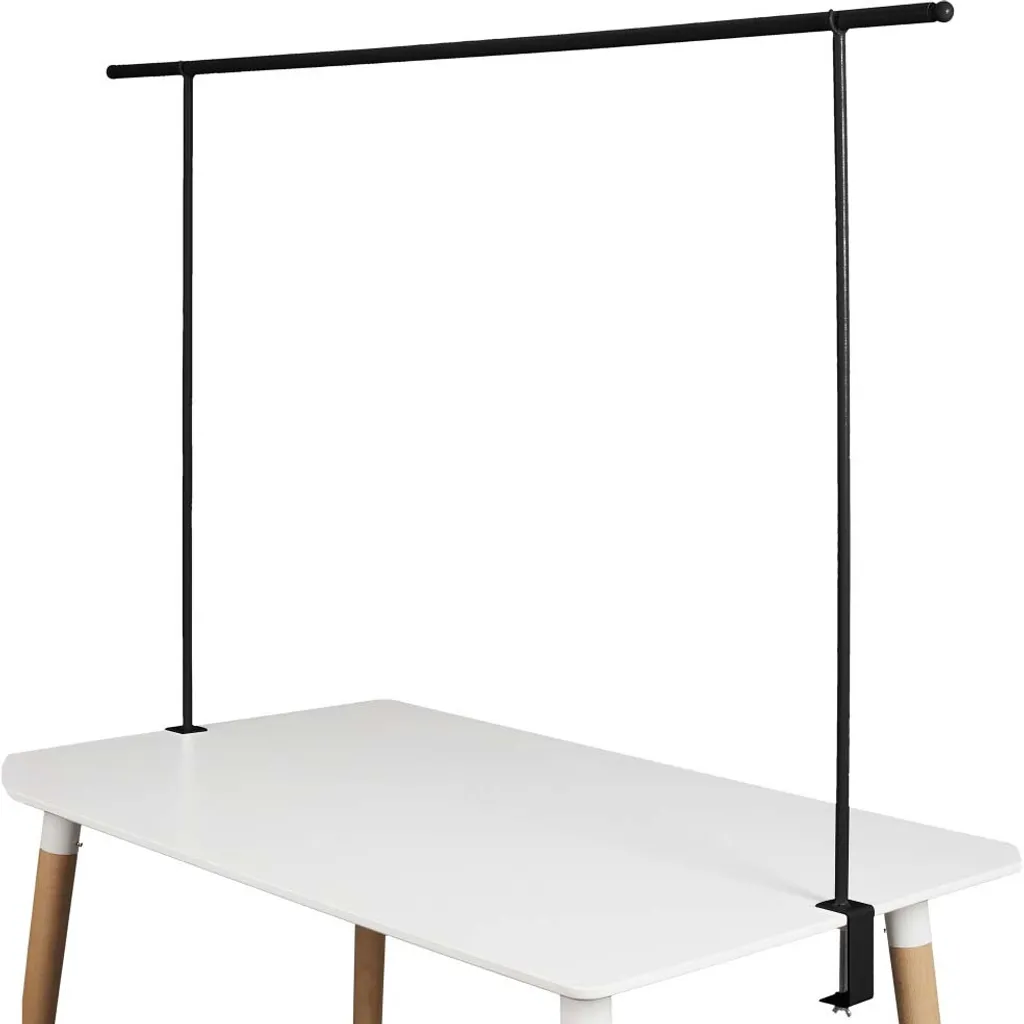 Barre de Table Extensible en Acier Noir Robuste pour Déco Suspendue - 10