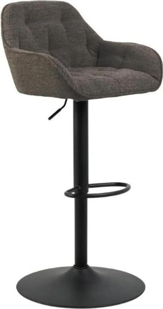 Tabouret de Bar Brooke Gris pour Îlot de Cuisine - Style Chic 75 cm