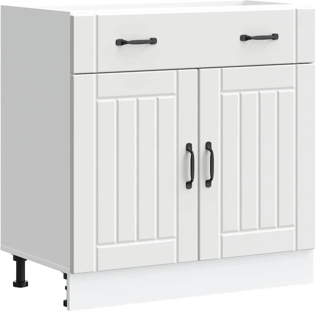 SYFAX Lucca Mobile Base Cucina Bianco 80cm | Multistrato Design Essenziale