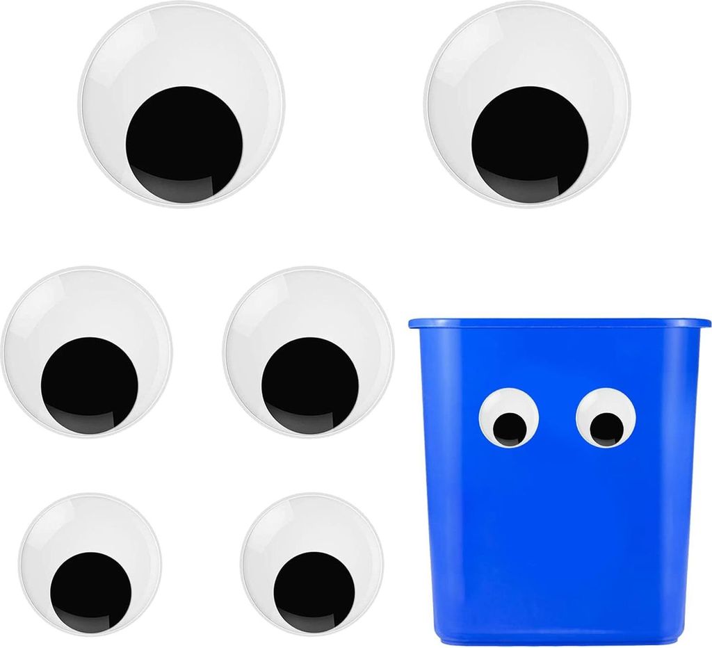 Gigantische Googly Augen - 3 Paar selbstklebende Augensticker für Basteln - Halloween Dekoration