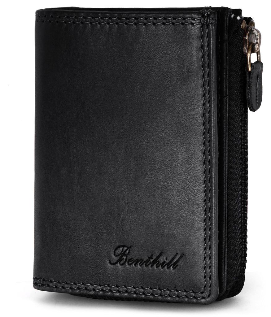 Benthill Kleine Geldbörse Echt Leder - Geldbeutel mit RFID Produktbild 