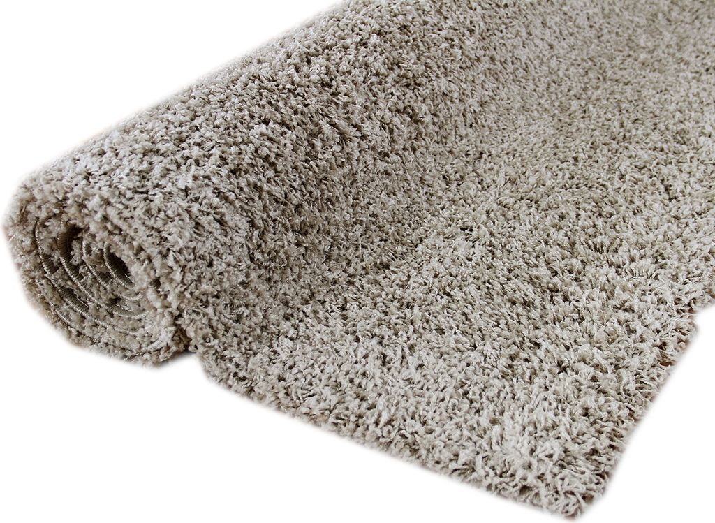 Hochflor Langflor Shaggy Teppich Aloha Beige, Größe:200x200 cm