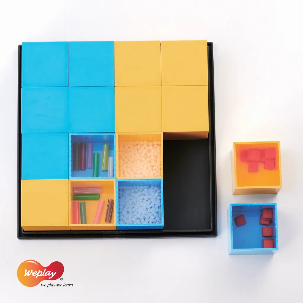 Blocs de sons Weplay Sound Blocks jaune et bleu pour éveil sensoriel