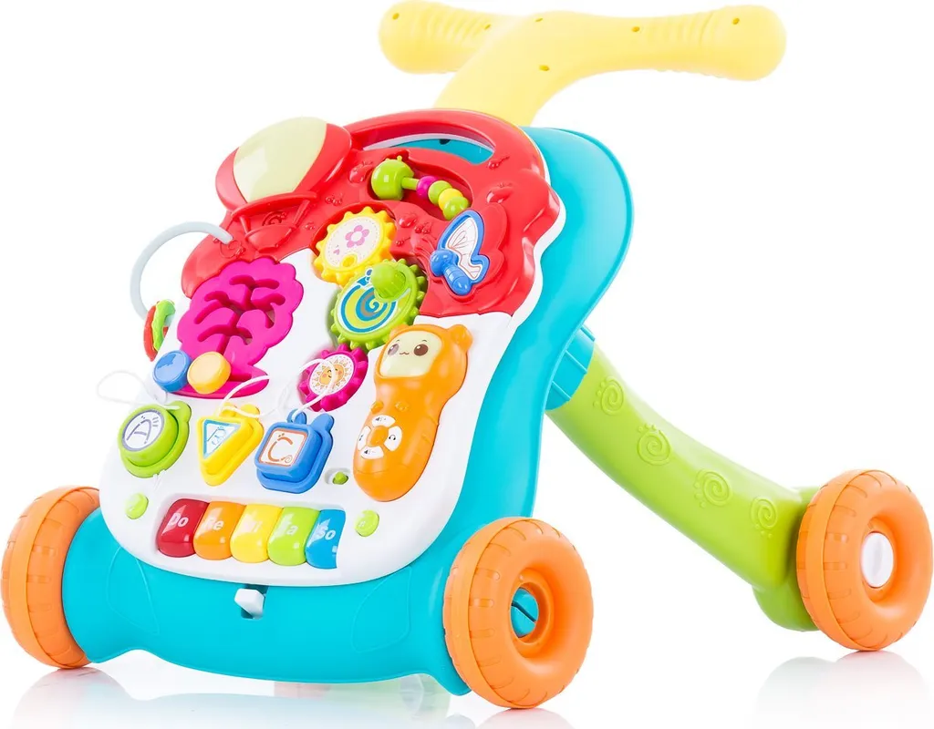 Aide à la Marche Bébé 2 en 1 Interactif - Déambulateur Multi Vert 2in1