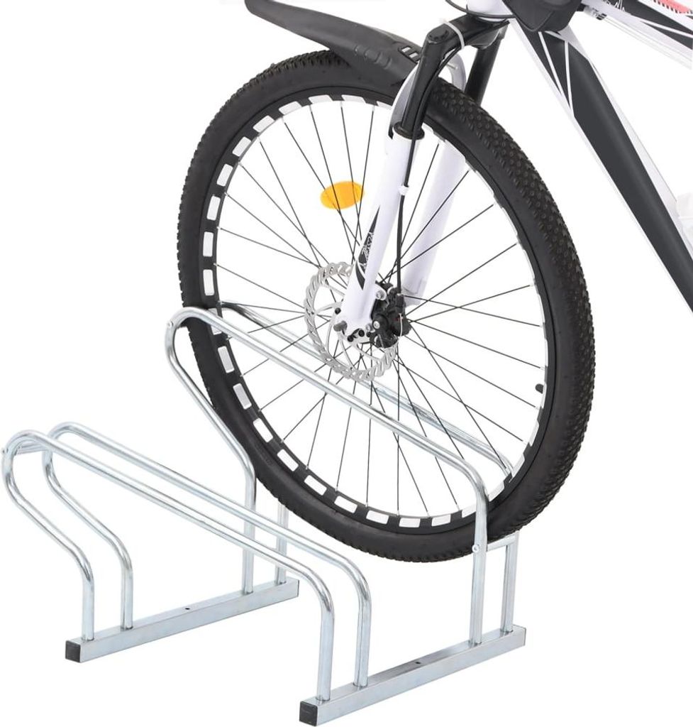 vidaXL Stojan na bicykle pre 2 bicykle Voľne stojaci Obrázok produktu 