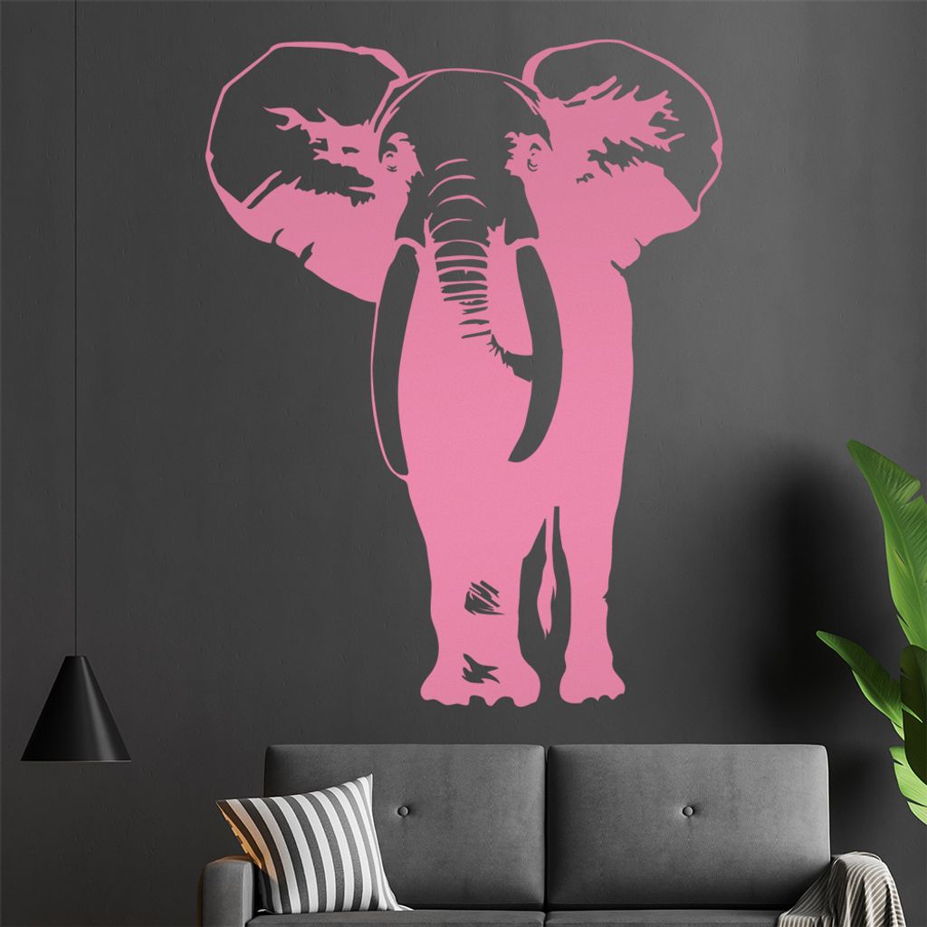KIWISTAR Elefant Dickhäuter Wandtattoo in 6 Größen - Wandaufkleber Wall Sticker - Dekoration, Küche, Wohnzimmer, Schlafzimmer, Badezimmer